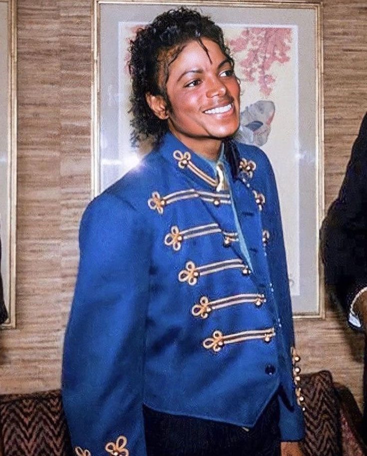 Jaafar Jackson Michael 2026 Blue Cotton Jacket