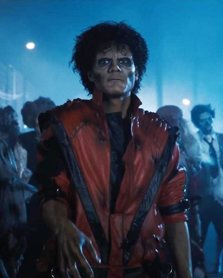Jaafar Jackson Michael 2026 Red Leather Thriller Jacket
