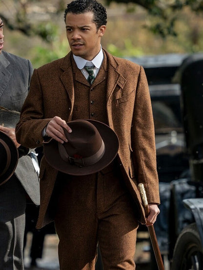 Jacob Anderson Interview With The Vampire Season 01 Brown Tweed Blazer