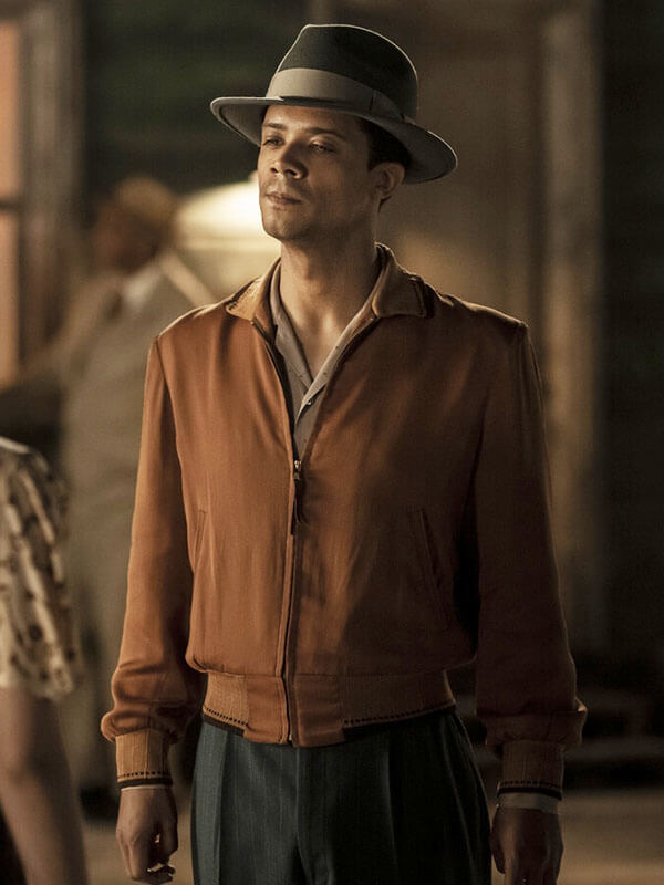 Jacob Anderson Interview With The Vampire Season 01 Brown Wool Bomber Jacket
