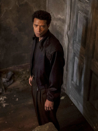 Jacob Anderson Interview With The Vampire Season 02 Black Bomber Jacket