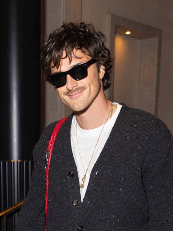 Jacob Elordi Italy Sighting Grey Tweed Jacket