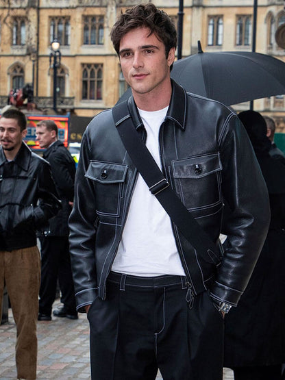 Jacob Elordi London Sighting Type I Leather Jacket