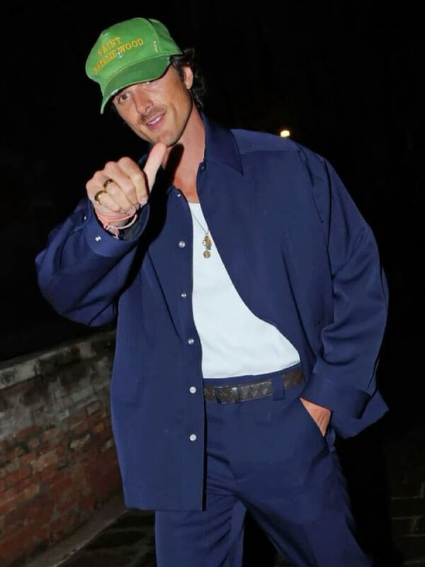 Jacob Elordi Venice Sighting Blue Workwear Jacket