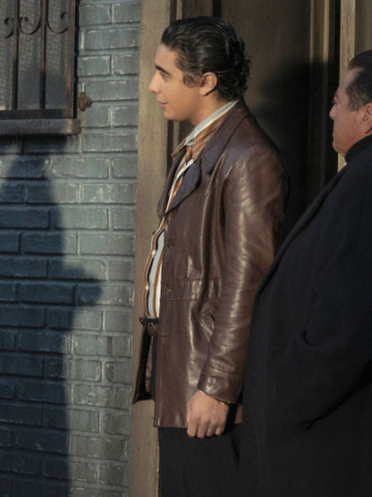 Jake Cannavale The Offer 2022 Brown Leather Jacket
