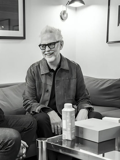 James Gun Superman 2025 Brown Suede leather jacket