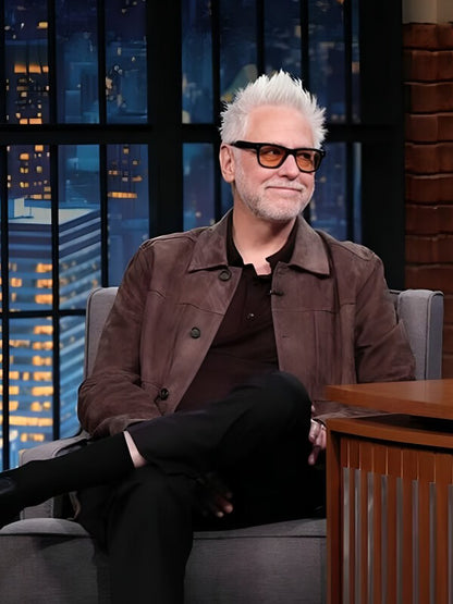 James Gun Superman 2025 Brown Suede leather jacket