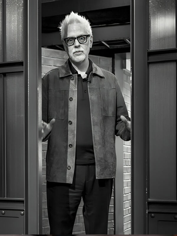 James Gun Superman 2025 Brown Suede leather jacket