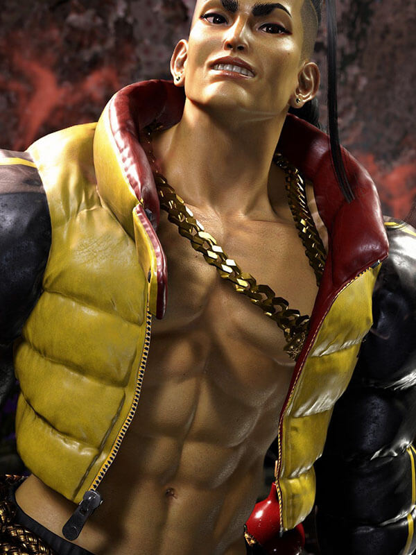 Jamie Street Fighter 6  Puffer Jacket.