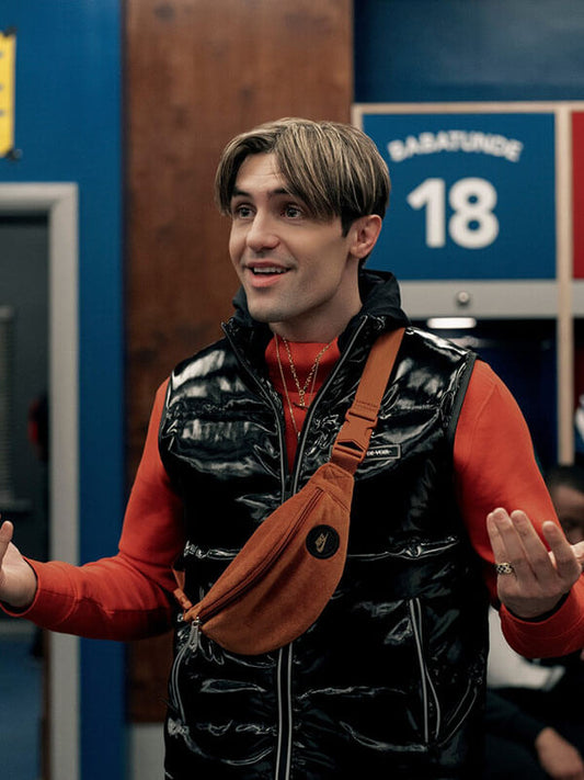 Jamie Tart Ted Lasso Season 03 Black Leather Vest