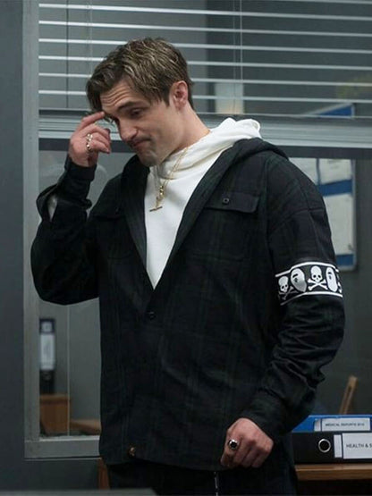 Jamie Tart Ted Lasso Season 03 Black Plaid Hooded Jacket