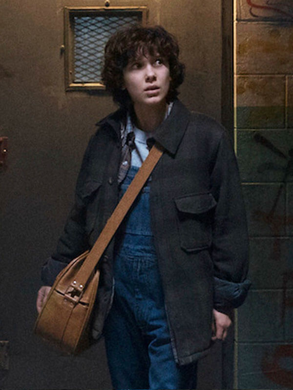 Jane Ives Stranger Things Season 02 Brown Plaid Wool Coat