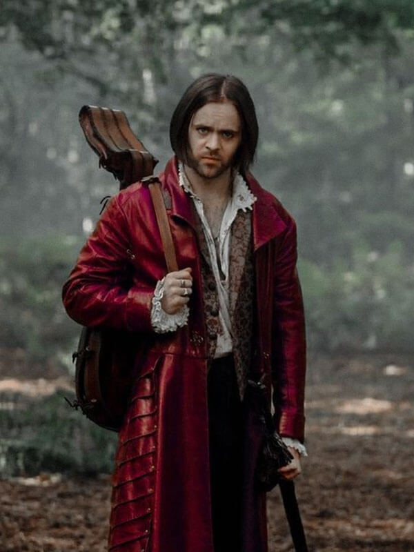 Jaskier The Witcher Season 2 Red Leather Coat