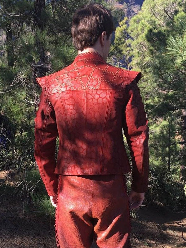 Jaskier The Witcher Season 2 Red Leather Jacket