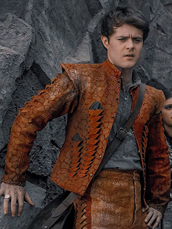 Jaskier The Witcher Season 2 Red Leather Jacket