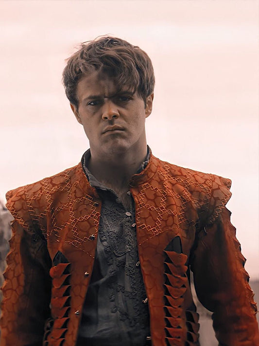 Jaskier The Witcher Season 2 Red Leather Jacket