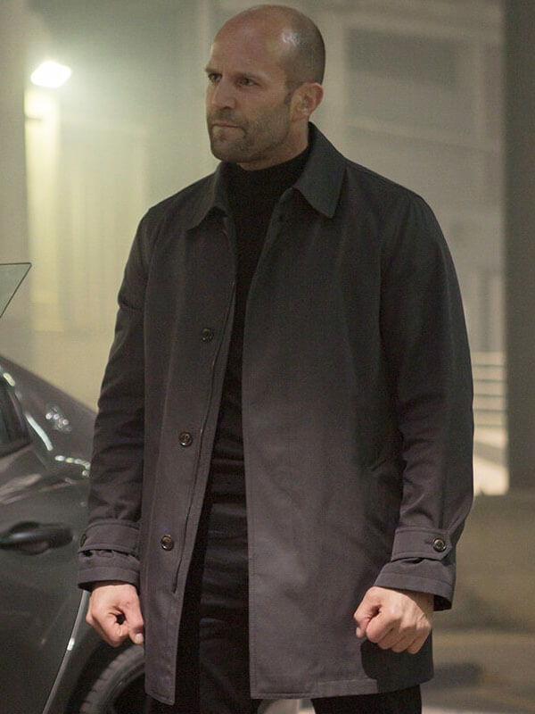 Jason Statham Furious 7 2015 Grey Trench Coat