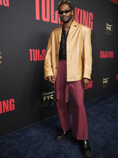 Jay Will Tulsa King Premiere Brown Leather Jacket.