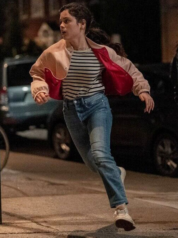 Jenna Ortega Scream 6 Pink Corduroy Jacket