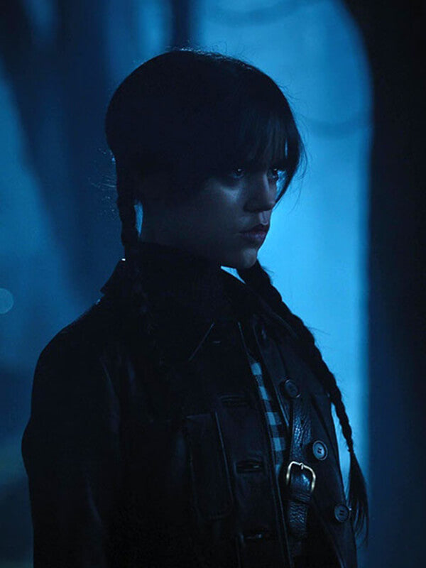 Jenna Ortega Wednesday Black Leather Jacket