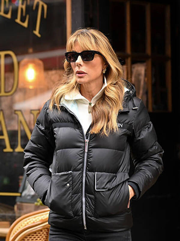 Jennifer Flavin Tulsa King Sets Black Puffer Jacket.