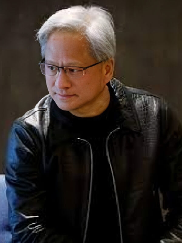 Jensun Huang Black Leather Jacket
