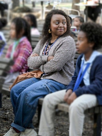 Jiana Teages Abbott Elementary Grey Cardigan Jacket