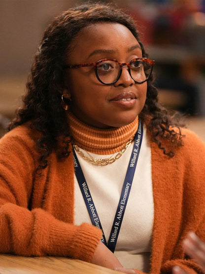 Jiana Teages Abbott Elementary Orange Cardigan Jacket