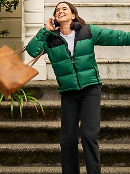 Jill Voicemails For Isabelle 2026 Green Puffer Jacket