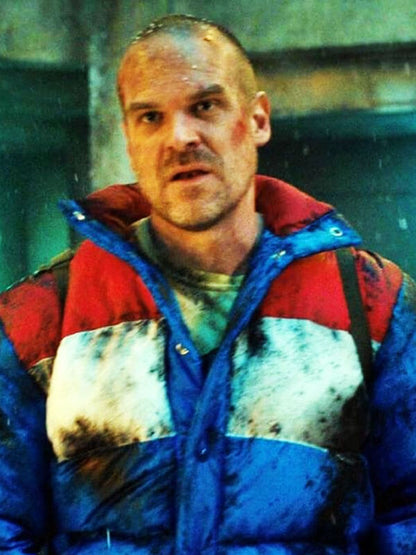 Jim Hopper Stranger Things Season 04 Blue Puffer Jacket