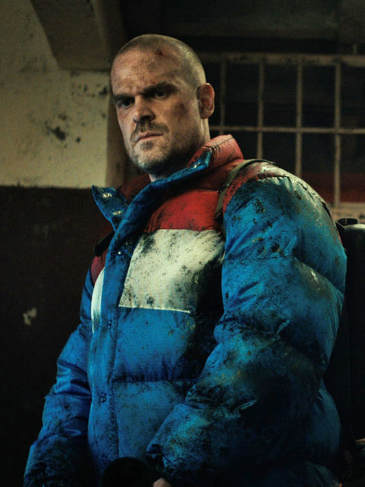 Jim Hopper Stranger Things Season 04 Blue Puffer Jacket