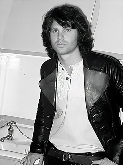 Jim Morrison black Leather Jacket