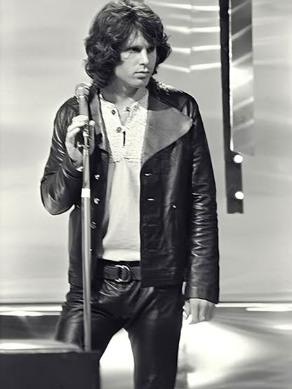Jim Morrison black Leather Jacket