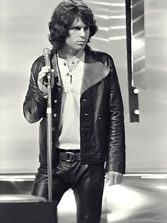 Jim Morrison black Leather Jacket
