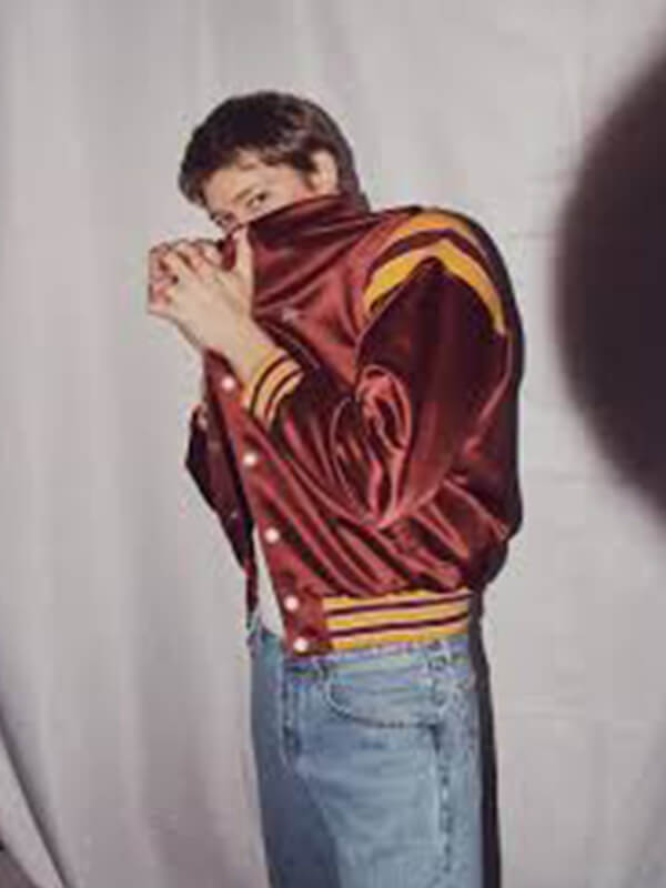 joe Alywn Satin Red With Striped Jacket