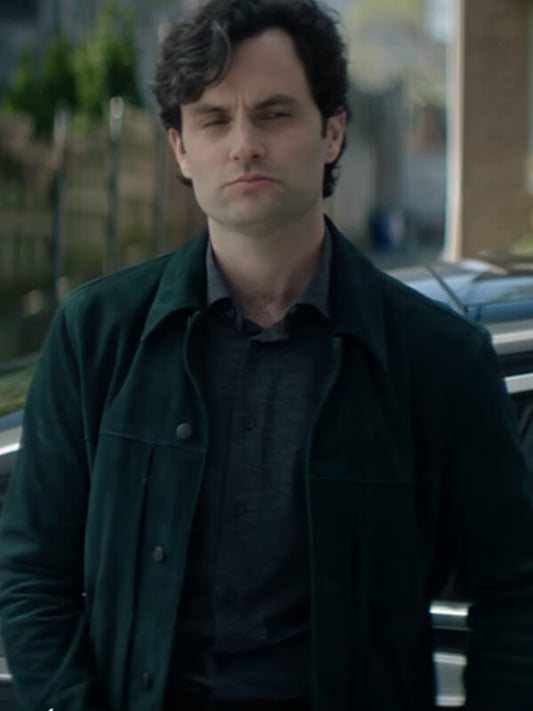 Joe Goldberg You S05 Black Suede Leather Jacket