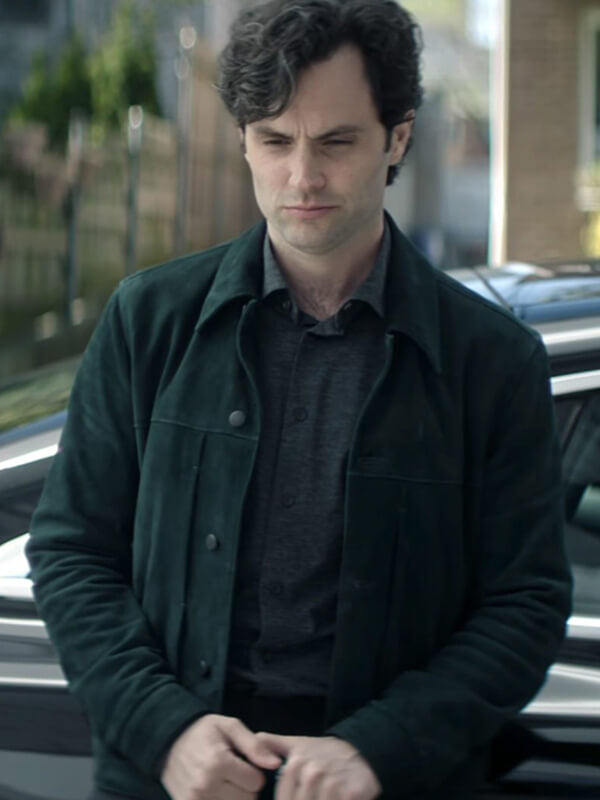 Joe Goldberg You S05 Black Suede Leather Jacket