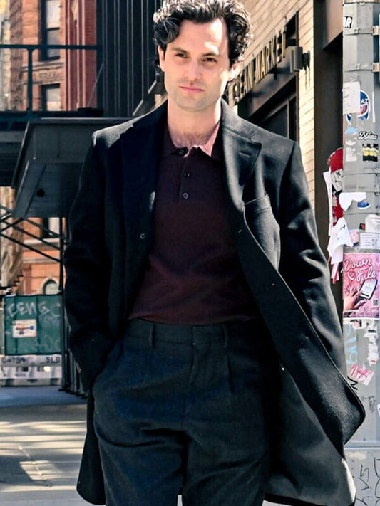 Joe Goldberg You Season 5 Black Wool Coat