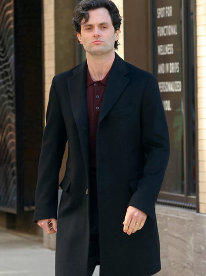 Joe Goldberg You Season 5 Black Wool Coat