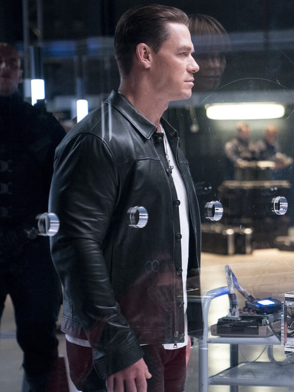 John Cena Fast & Furious 9 Black Leather Jacket