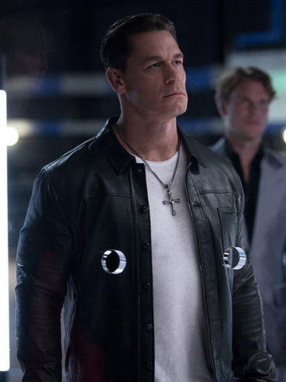John Cena Fast & Furious 9 Black Leather Jacket