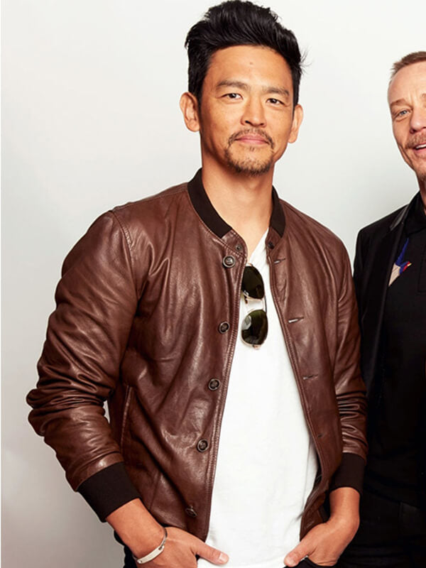John Cho Brown Leather Jacket