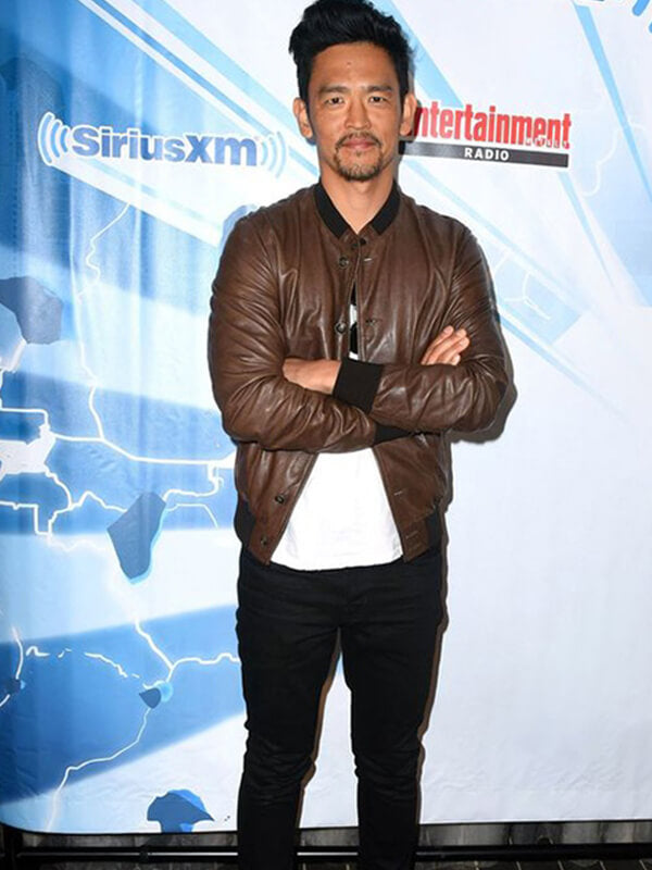 John Cho Brown Leather Jacket