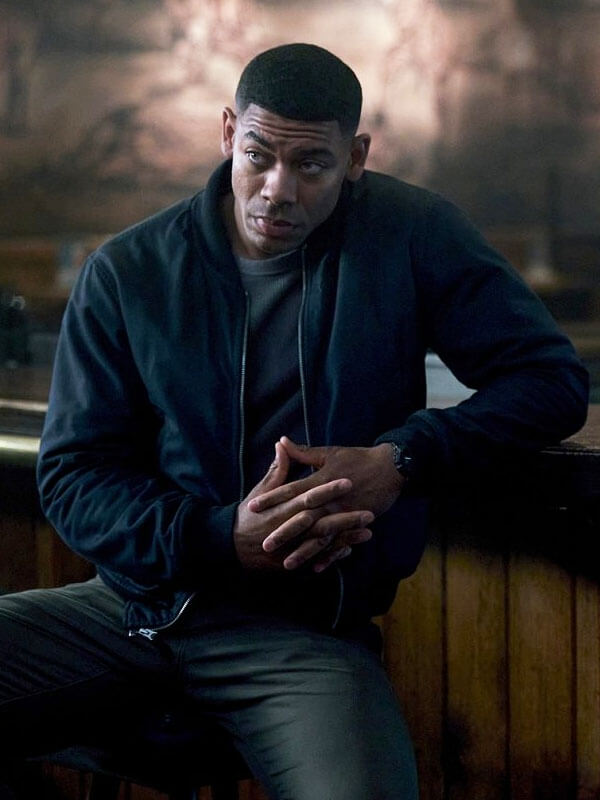 John Stewart Lanterns Season 01 Blue Bomber Jacket