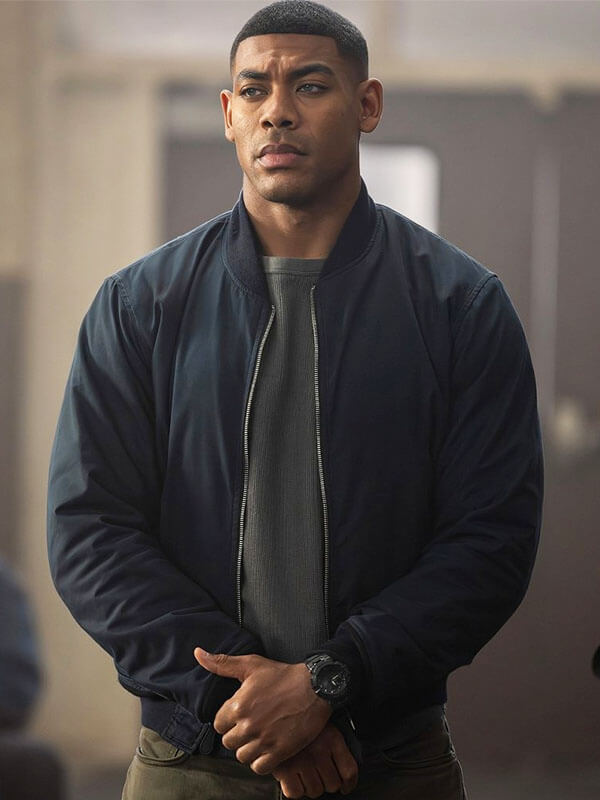 John Stewart Lanterns Season 01 Blue Bomber Jacket
