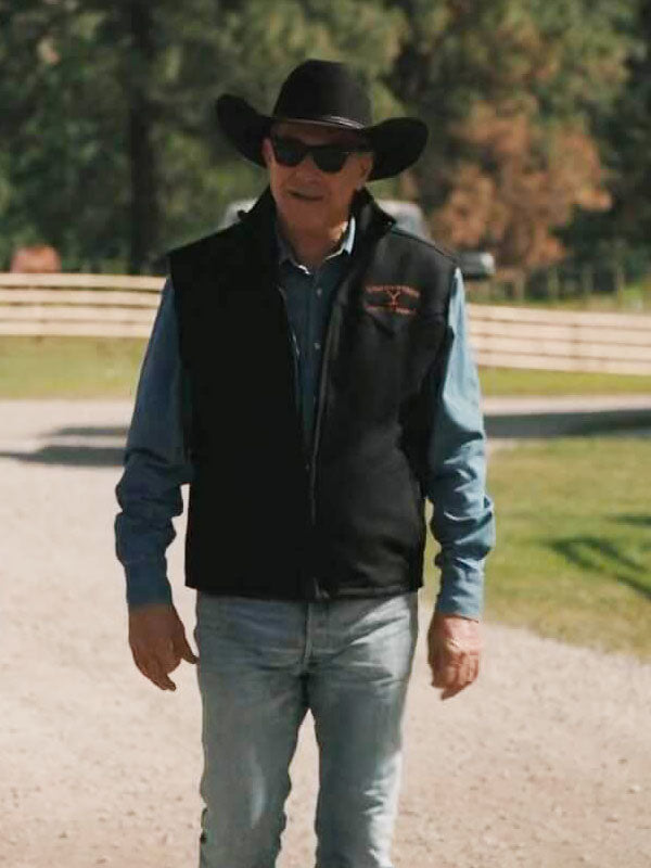 John Yellowstone Season 03 Black Wool Vest