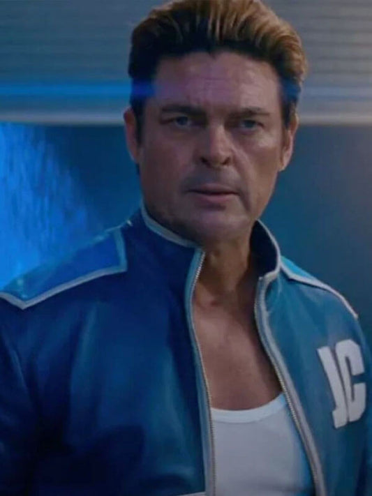 Johnny Cage Mortal Kombat 2 Blue Leather Jacket