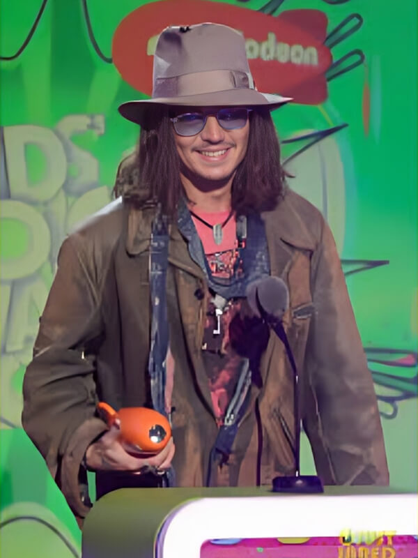 Johnny Depp Brown Suede Leather Jacket