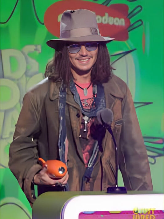 Johnny Depp Brown Suede Leather Jacket