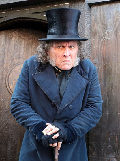 Johnny Depp Ebenezer 2026 Blue Trench Coat